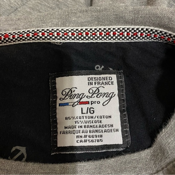 Ping Pong Pro Nautical Anchor Tiled Heather Gray Men’s Tee - Picture 6 of 6